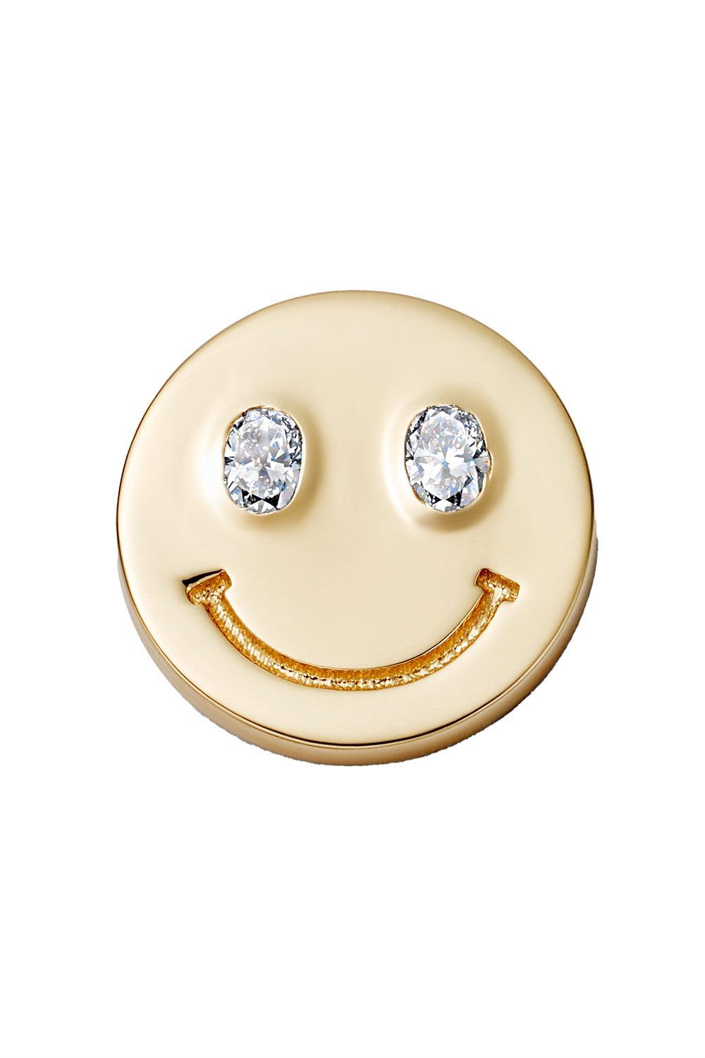 Small Happy Face Charm-YELLOW GOLD-JEWELRYFINE JEWELPENDANT-LOQUET