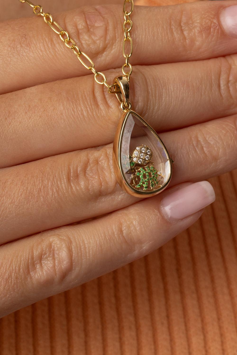 Turtle Charm-YELLOW GOLD-JEWELRYFINE JEWELPENDANT-LOQUET
