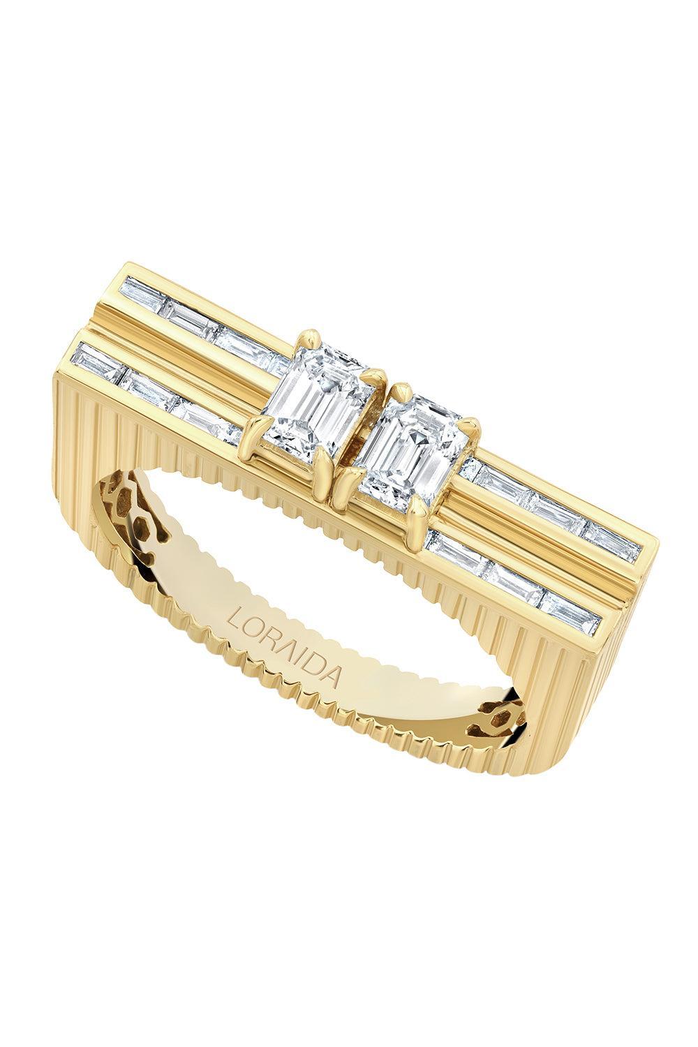 Diamond Double Blade Ring-YELLOW GOLD-6.25-JEWELRYFINE JEWELRING-LORAIDA