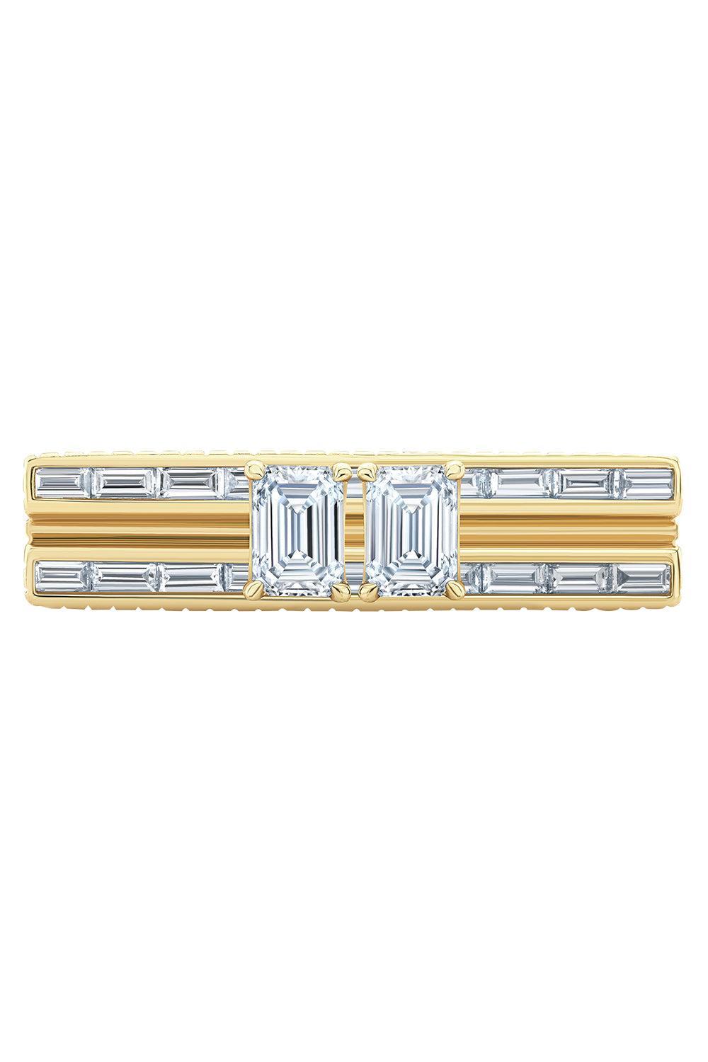Diamond Double Blade Ring-YELLOW GOLD-6.25-JEWELRYFINE JEWELRING-LORAIDA