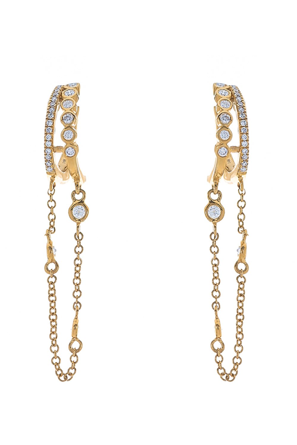 LOREE RODKIN-Double Round Split Hoop Earrings-YELLOW GOLD