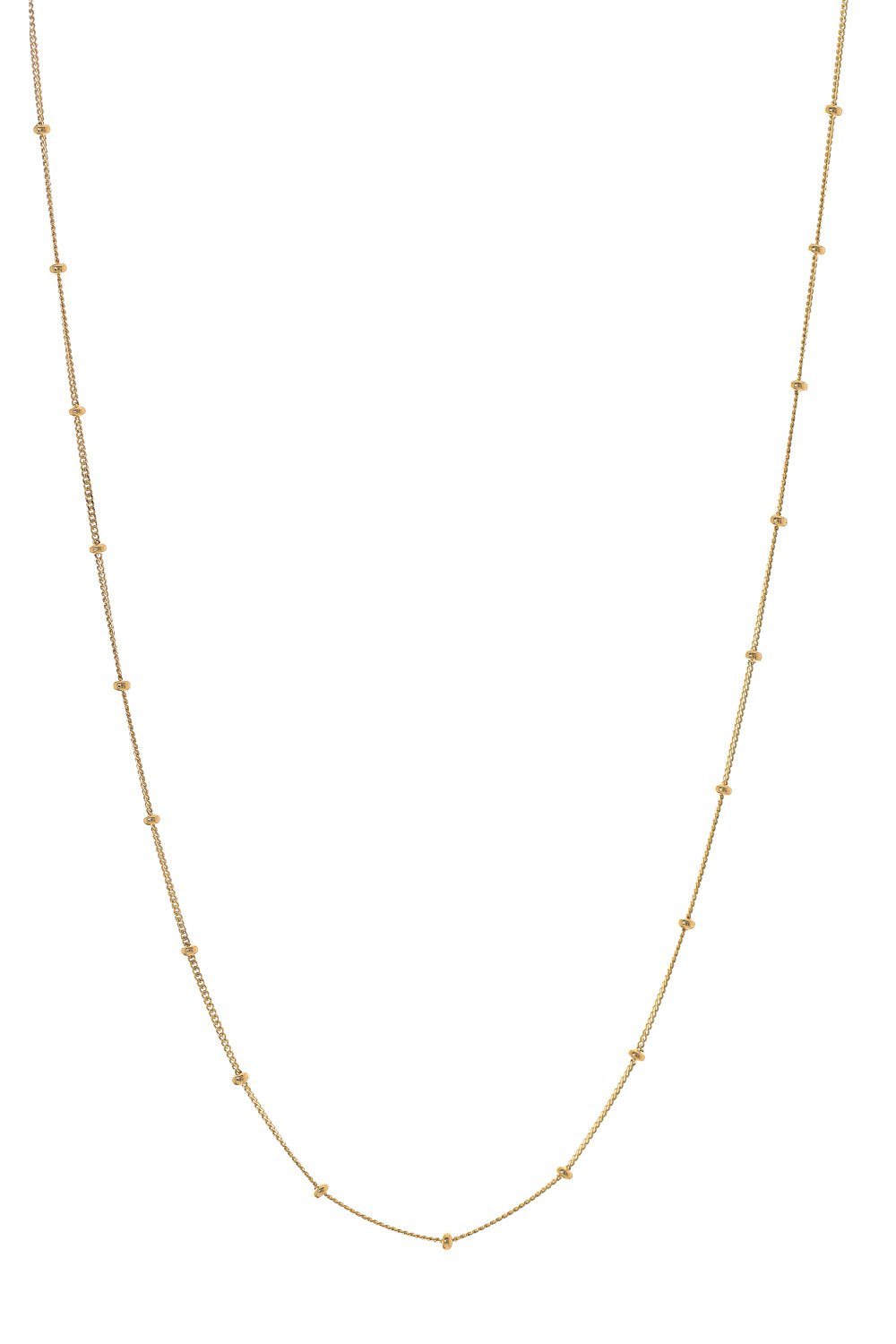 LOREE RODKIN-Erica Multi Bead Tiny Chain Necklace-YELLOW GOLD
