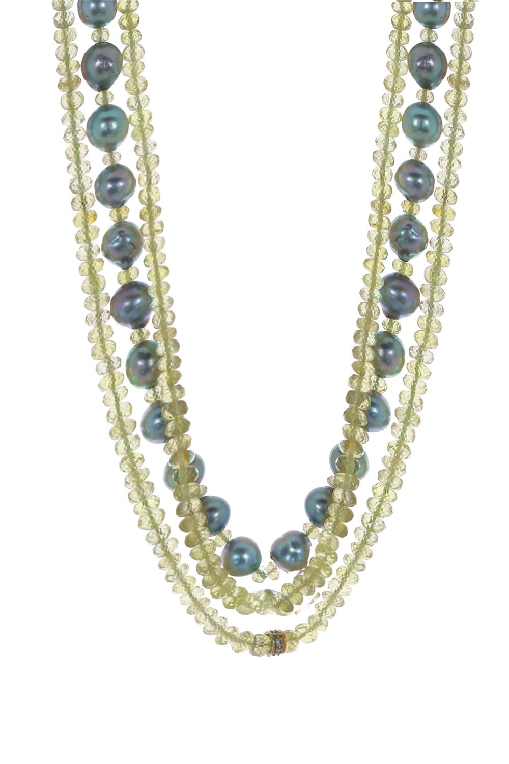 LOREE RODKIN-Strand Pearl Beryl Necklace-YELLOW GOLD