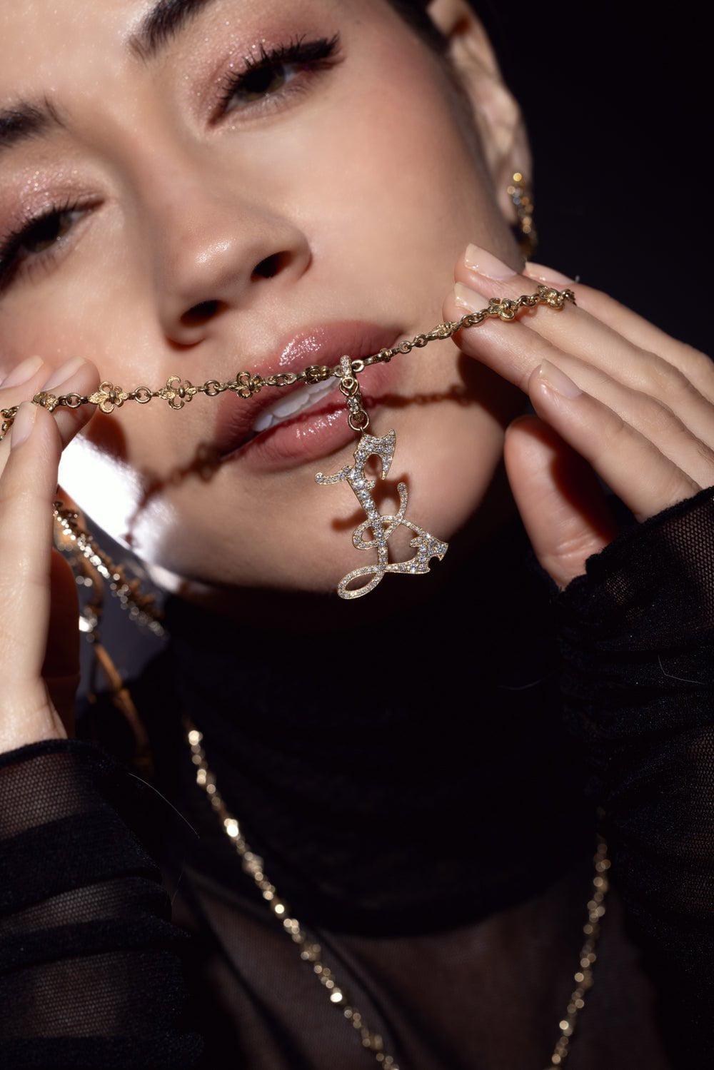LOREE RODKIN-Gothic Letter Pendant-