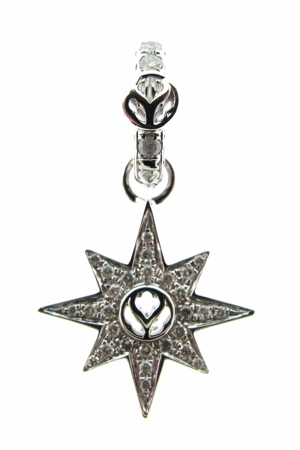 LOREE RODKIN-Small Diamond Starburst Pendant-WHITE GOLD