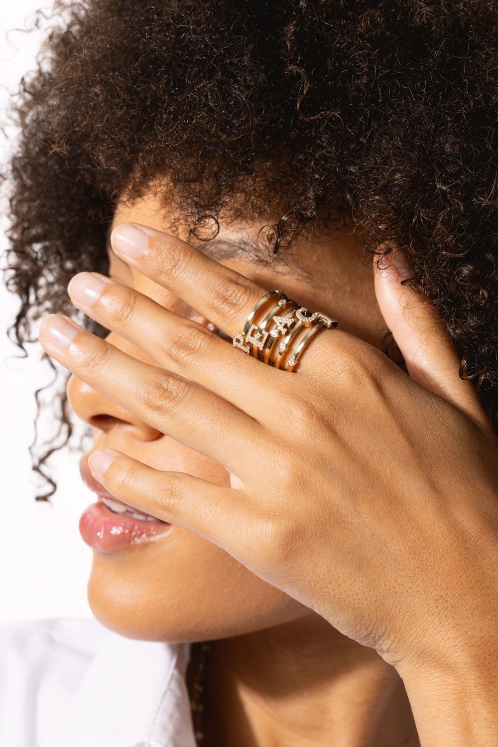LOREE RODKIN-Diamond Peace Band Ring-YELLOW GOLD