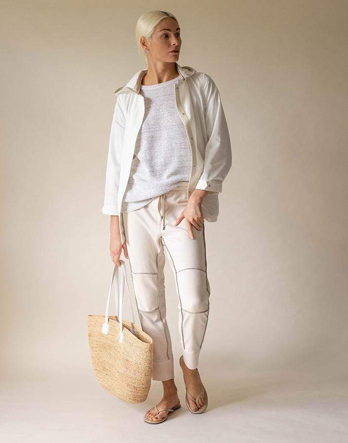 LORO PIANA-Silk Taffeta Jacket-WHITE