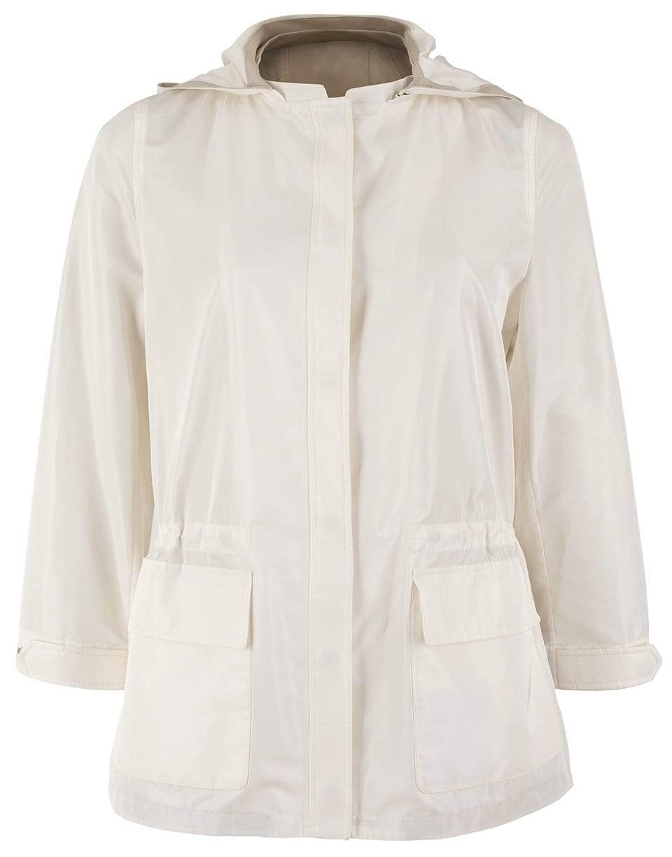 LORO PIANA-Silk Taffeta Jacket-WHITE