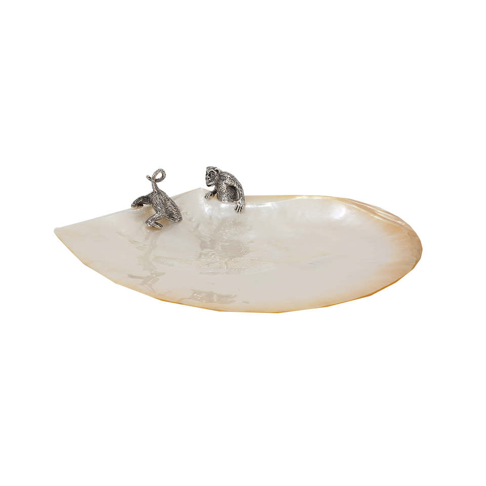 LOTUS ARTS de VIVRE-Mother Of Pearl Shell Monkey Bowl-MOP