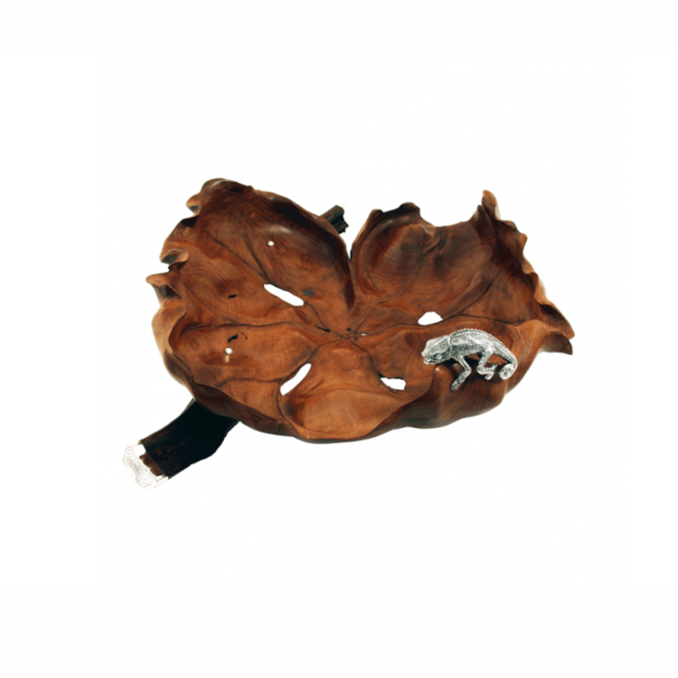 LOTUS ARTS de VIVRE-Chameleon Teak Wood Bowl-TEAK
