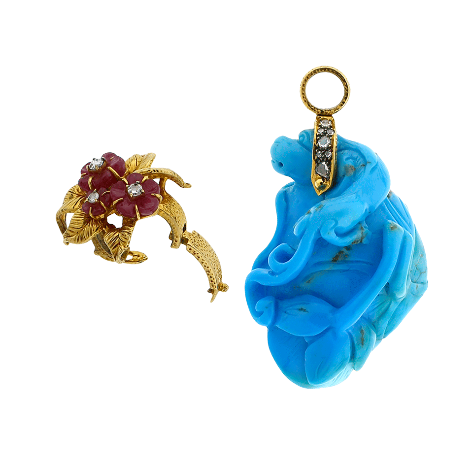 LOTUS ARTS de VIVRE-Free Form Turquoise Necklace-SILVER
