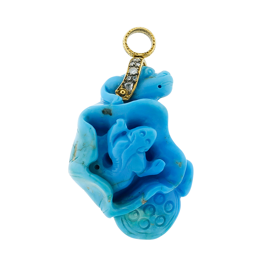 LOTUS ARTS de VIVRE-Free Form Turquoise Necklace-SILVER