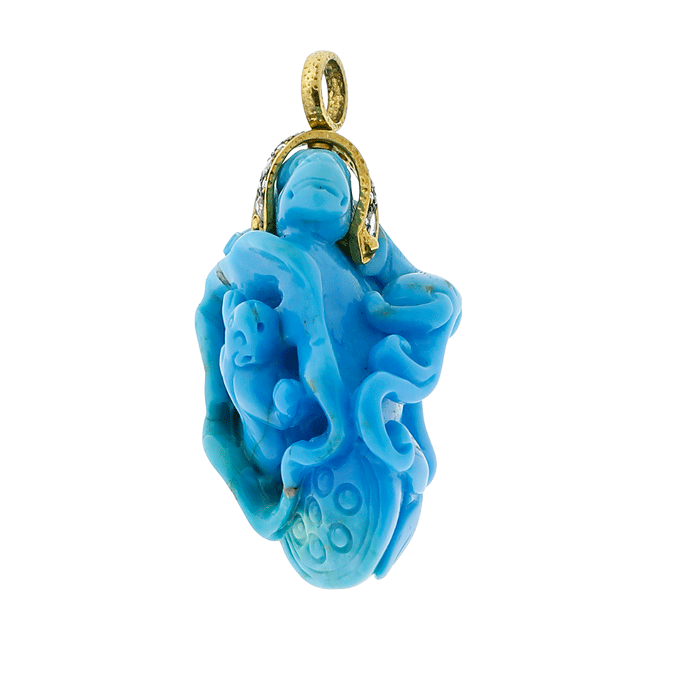 LOTUS ARTS de VIVRE-Free Form Turquoise Necklace-SILVER