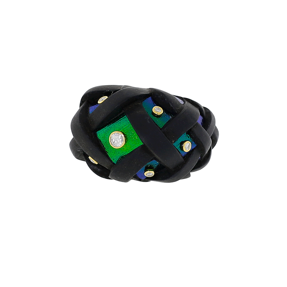 LOTUS ARTS de VIVRE-Blackwood Baskey Scarab Ring-YELLOW GOLD