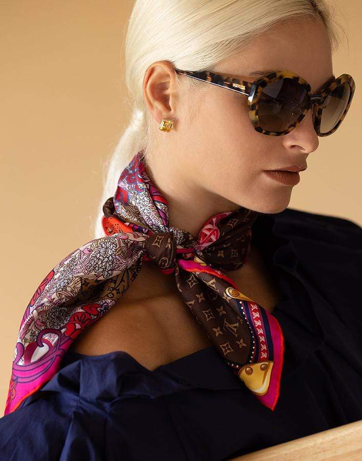 LOUIS VUITTON-Print Silk Scarf-MULTI