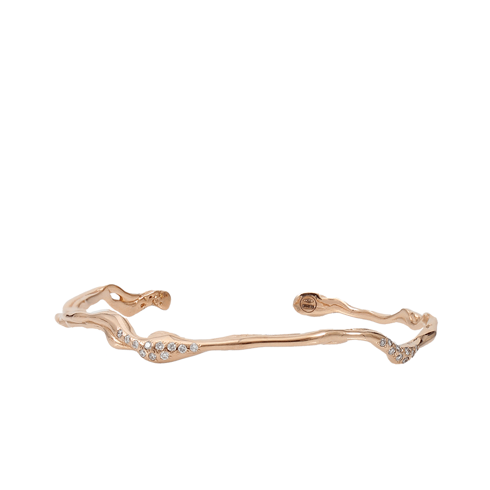 LUCIFER VIR HONESTUS-Diamond Rigido Cuff Bracelet-ROSE GOLD