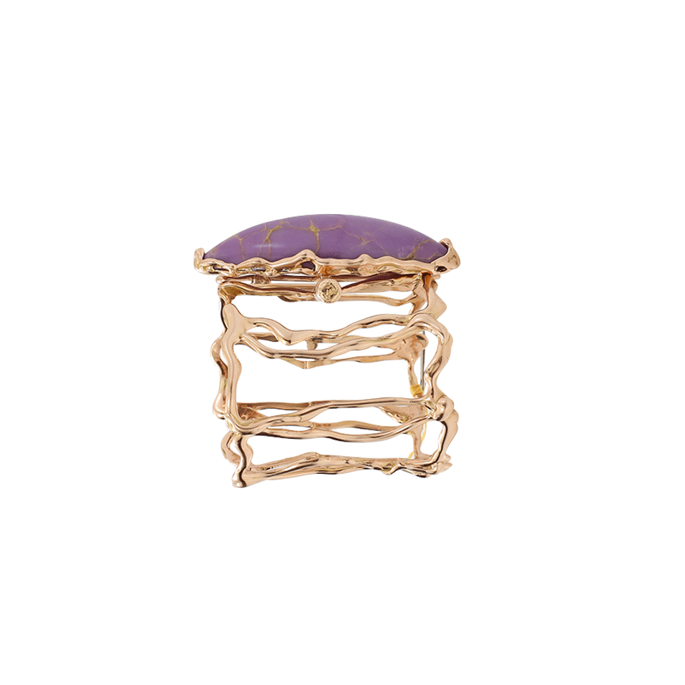 LUCIFER VIR HONESTUS-Phosphosiderite Free Form Cuff-ROSE GOLD