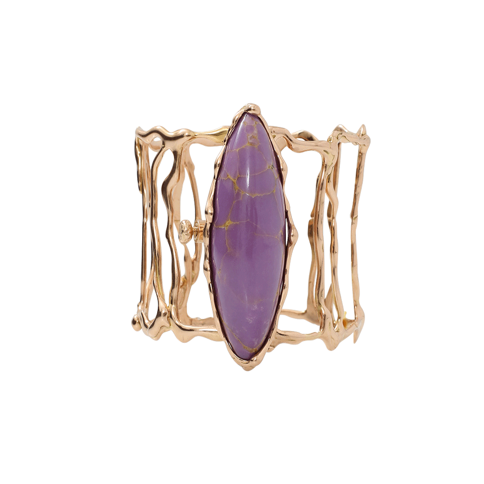 LUCIFER VIR HONESTUS-Phosphosiderite Free Form Cuff-ROSE GOLD