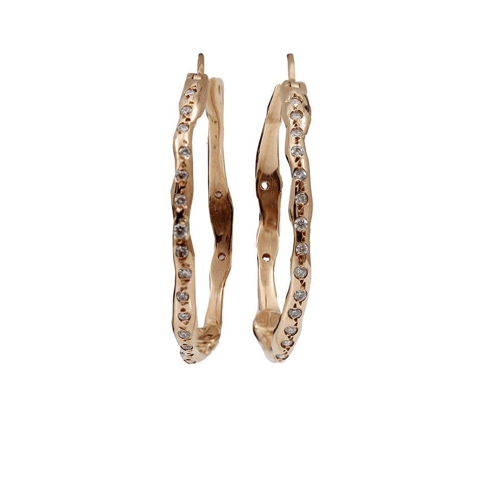 LUCIFER VIR HONESTUS-Medium Organic Hoop Earrings-ROSE GLD
