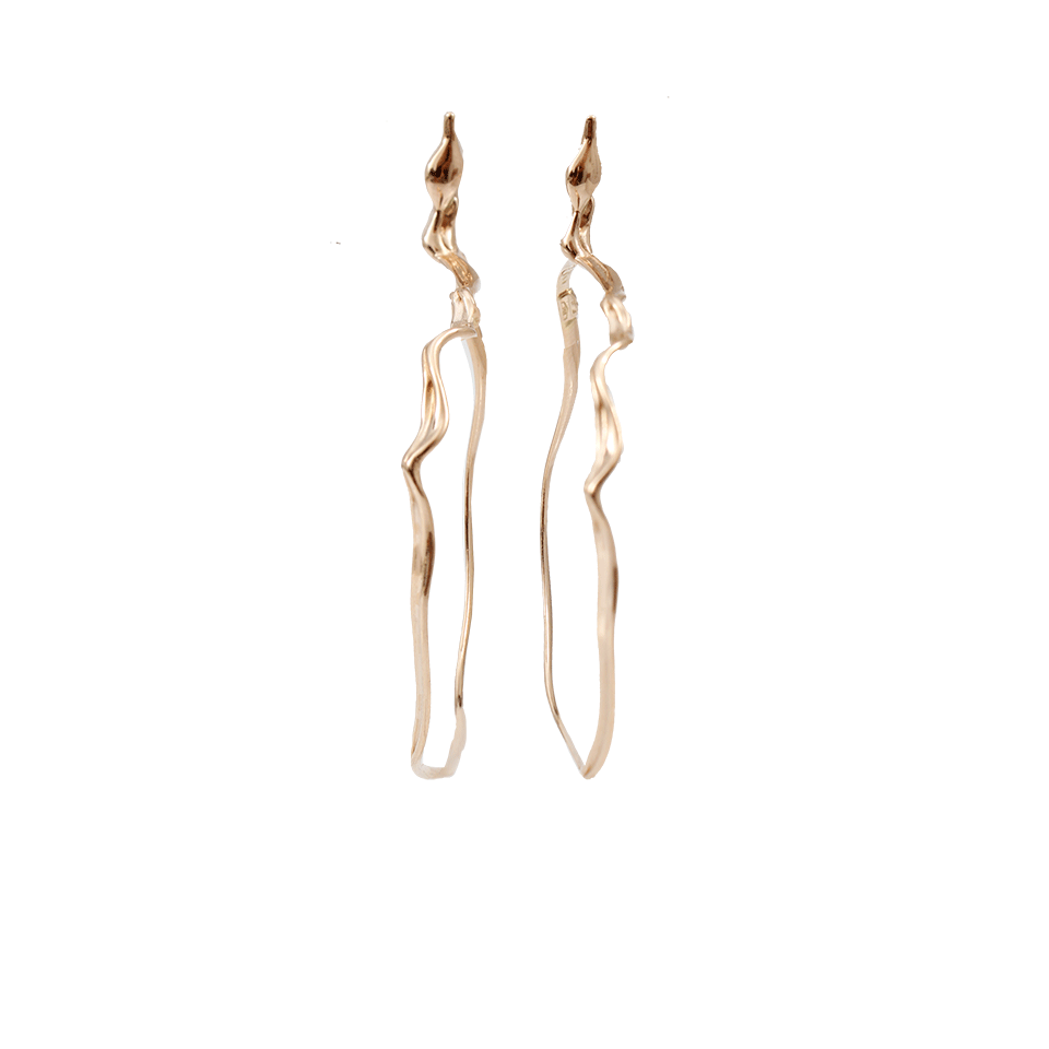 LUCIFER VIR HONESTUS-Big Nastrino Hoop Earrings-ROSE GOLD