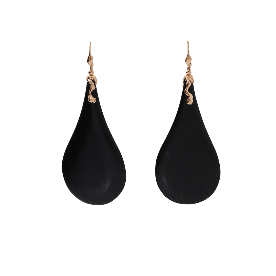 LUCIFER VIR HONESTUS-Ebony Wood Earrings-ROSE GOLD