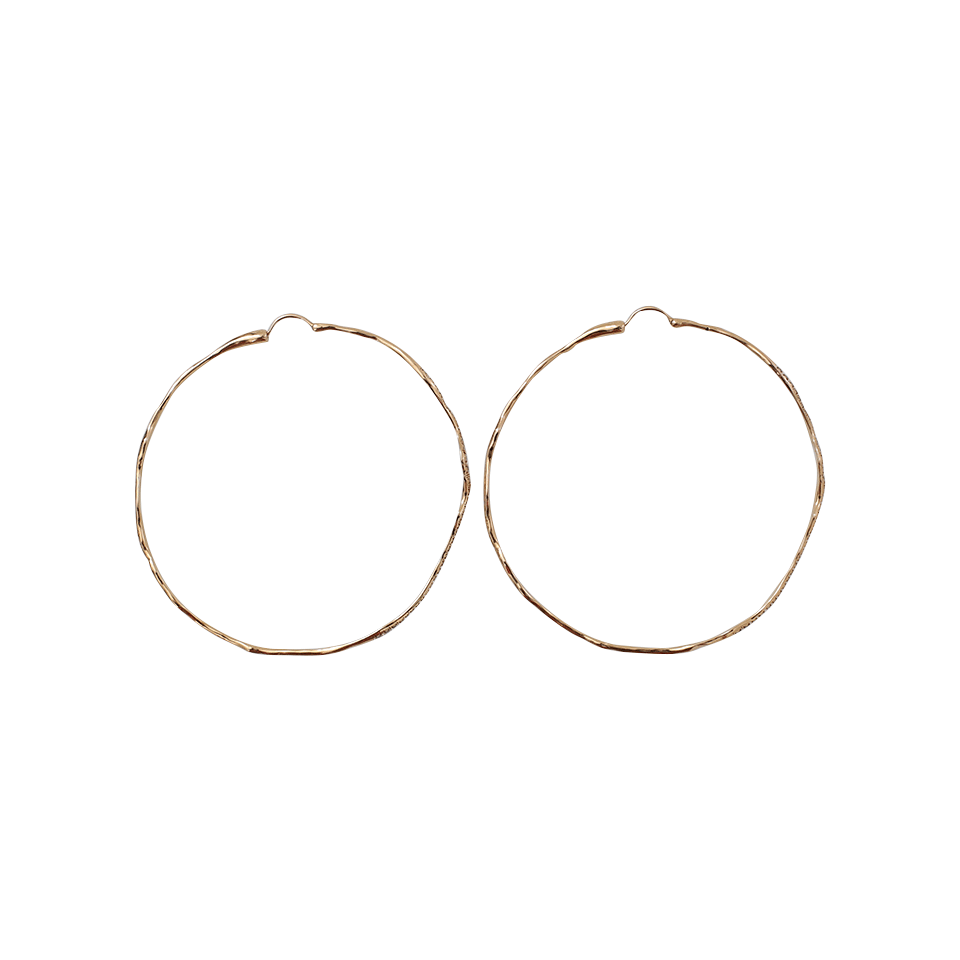 LUCIFER VIR HONESTUS-Gigi Antica Diamond Hoop Earrings-ROSE GOLD