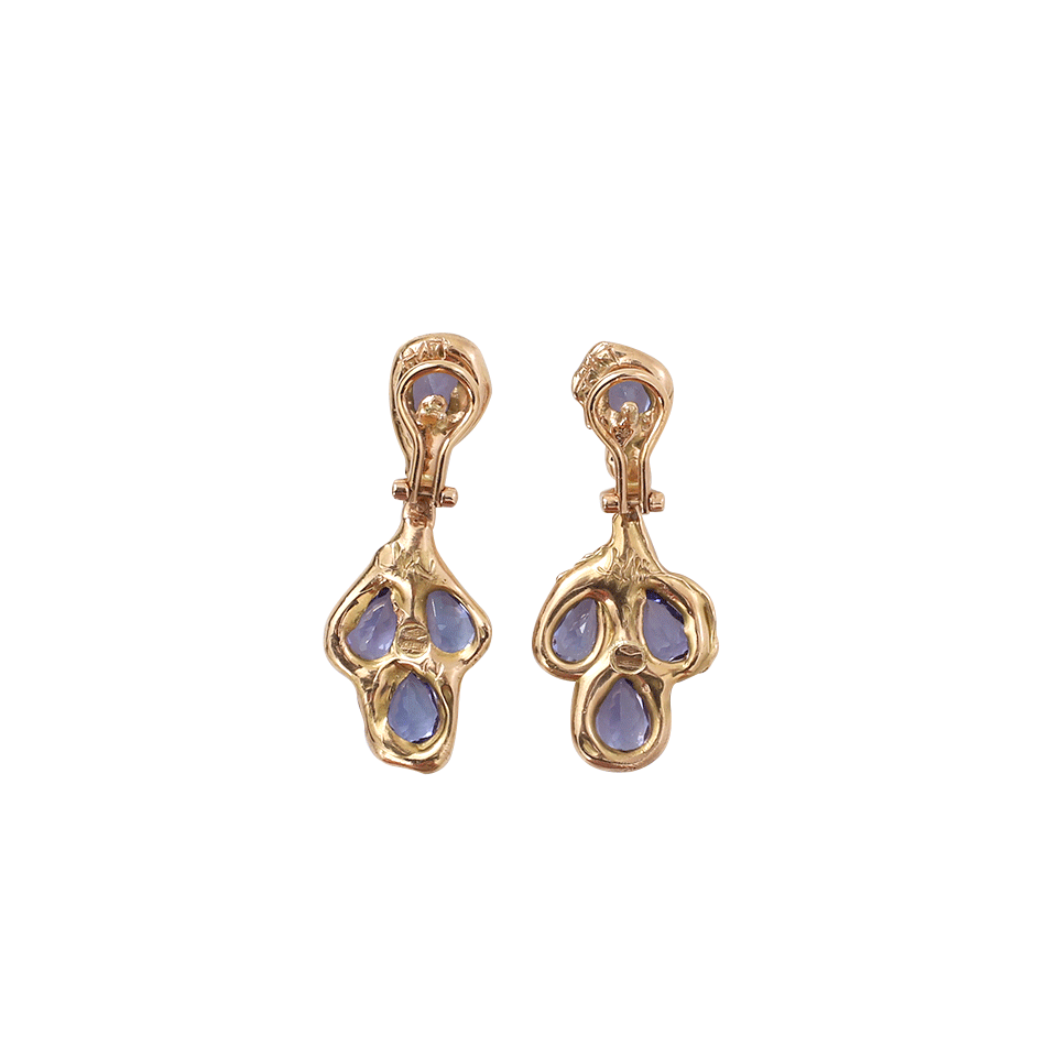 LUCIFER VIR HONESTUS-Tanzanite Chandelier Earrings-ROSE GOLD