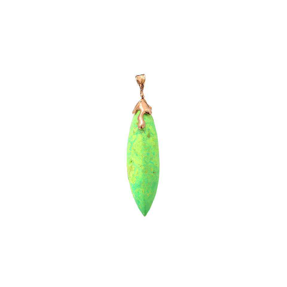 LUCIFER VIR HONESTUS-Green Turquoise Pendant-ROSE GOLD