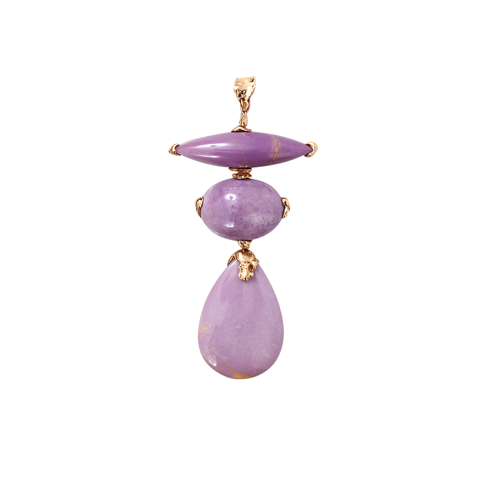 LUCIFER VIR HONESTUS-Phosphosiderite Pendant-ROSE GOLD