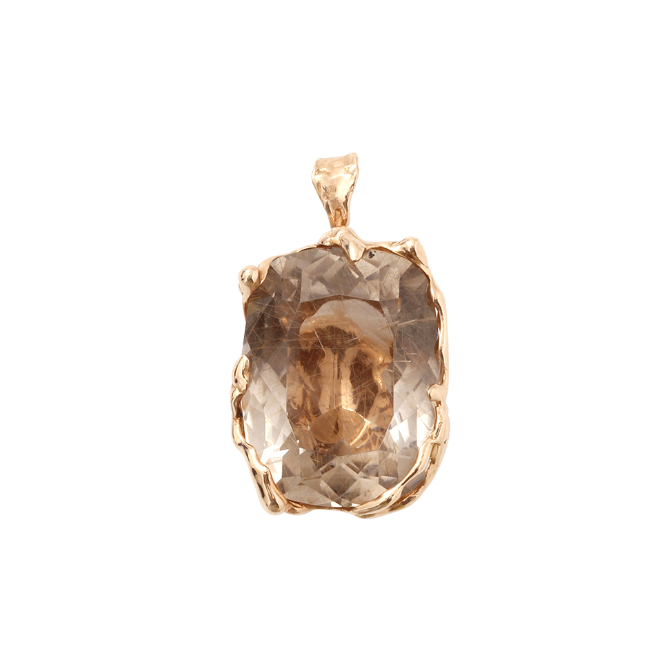 LUCIFER VIR HONESTUS-Smokey Quartz Pendant-ROSE GOLD