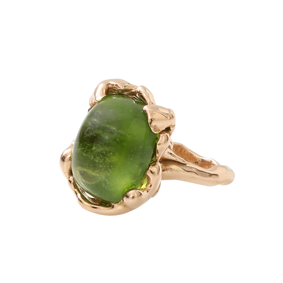 LUCIFER VIR HONESTUS-Peridot Chicco Ring-ROSE GOLD