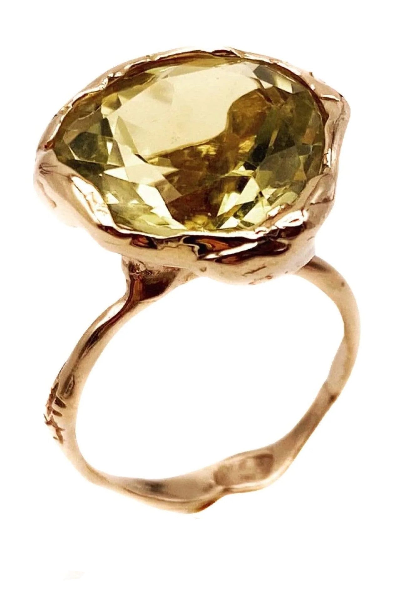 LUCIFER VIR HONESTUS-Microbo Citrine Ring-ROSE GOLD