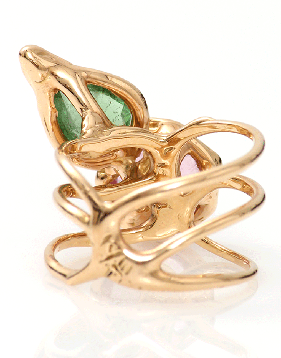 LUCIFER VIR HONESTUS-Tourmaline Primavera Ring-ROSE GOLD