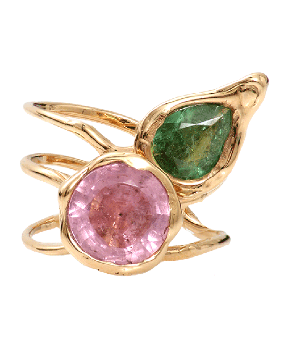 LUCIFER VIR HONESTUS-Tourmaline Primavera Ring-ROSE GOLD