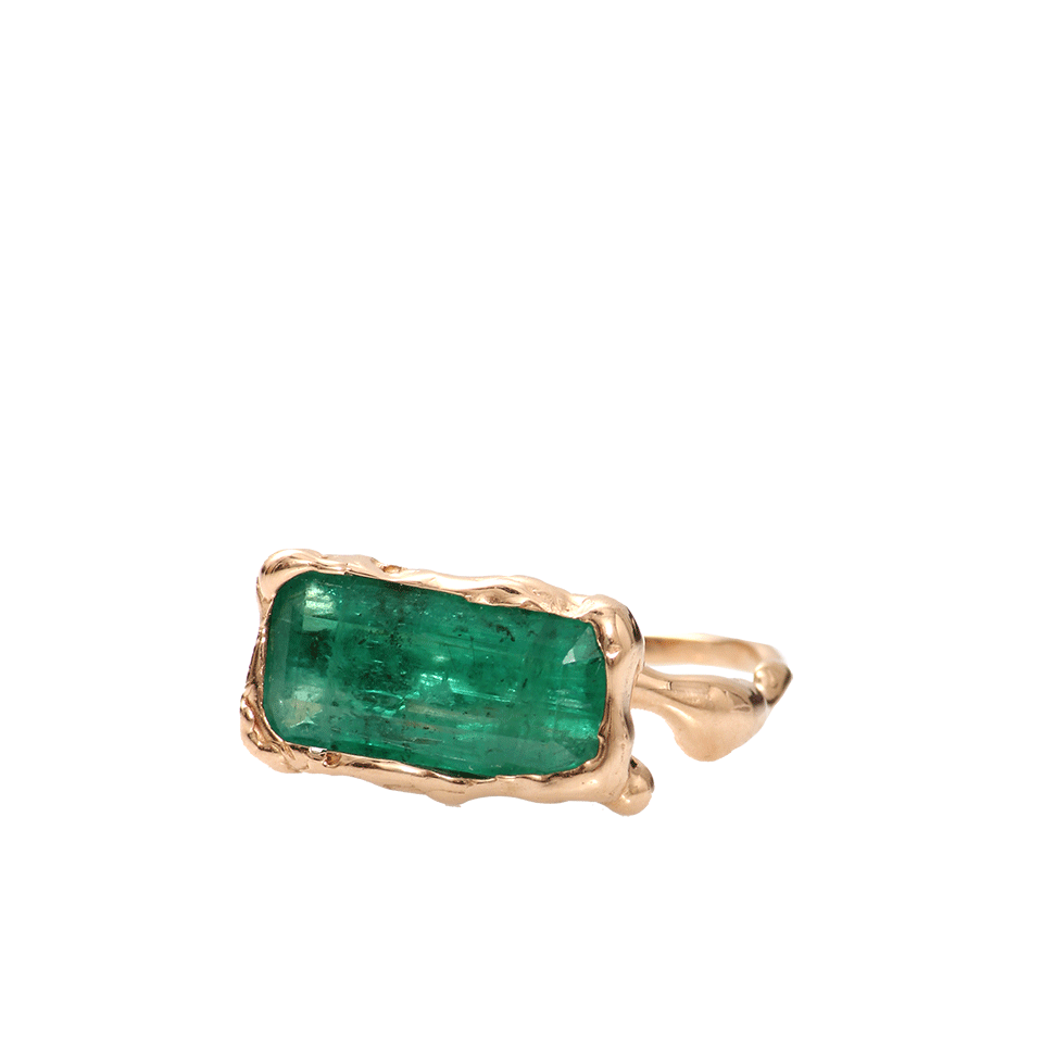 LUCIFER VIR HONESTUS-Emerald Microbo Ring-ROSE GOLD
