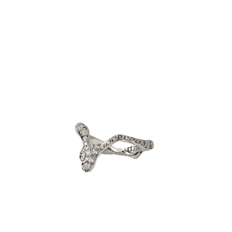 LUCIFER VIR HONESTUS-Diamond Pennacchio Ring-WHITE GOLD