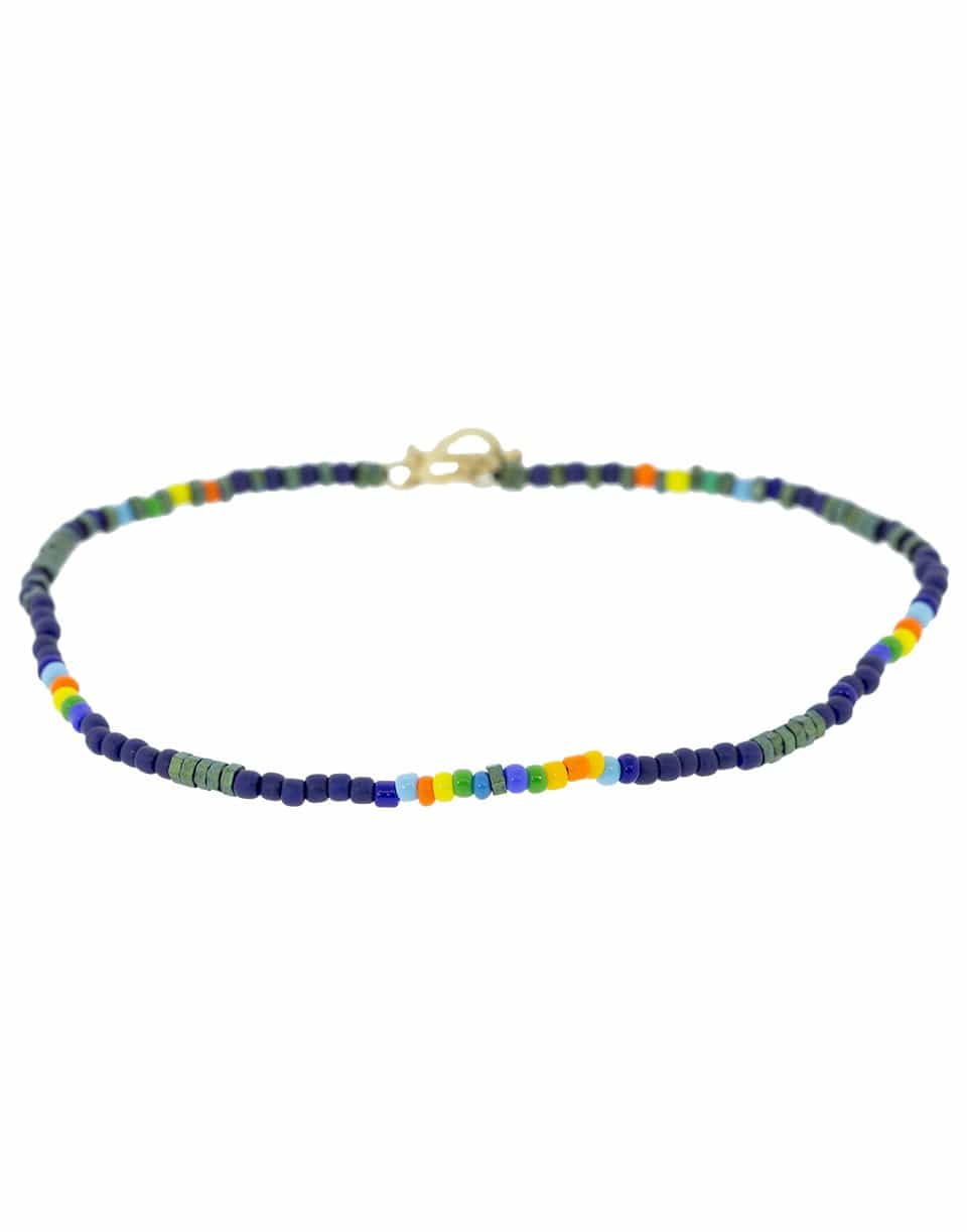 LUIS MORAIS-Rainbow Mix Bead Bracelet-YELLOW GOLD