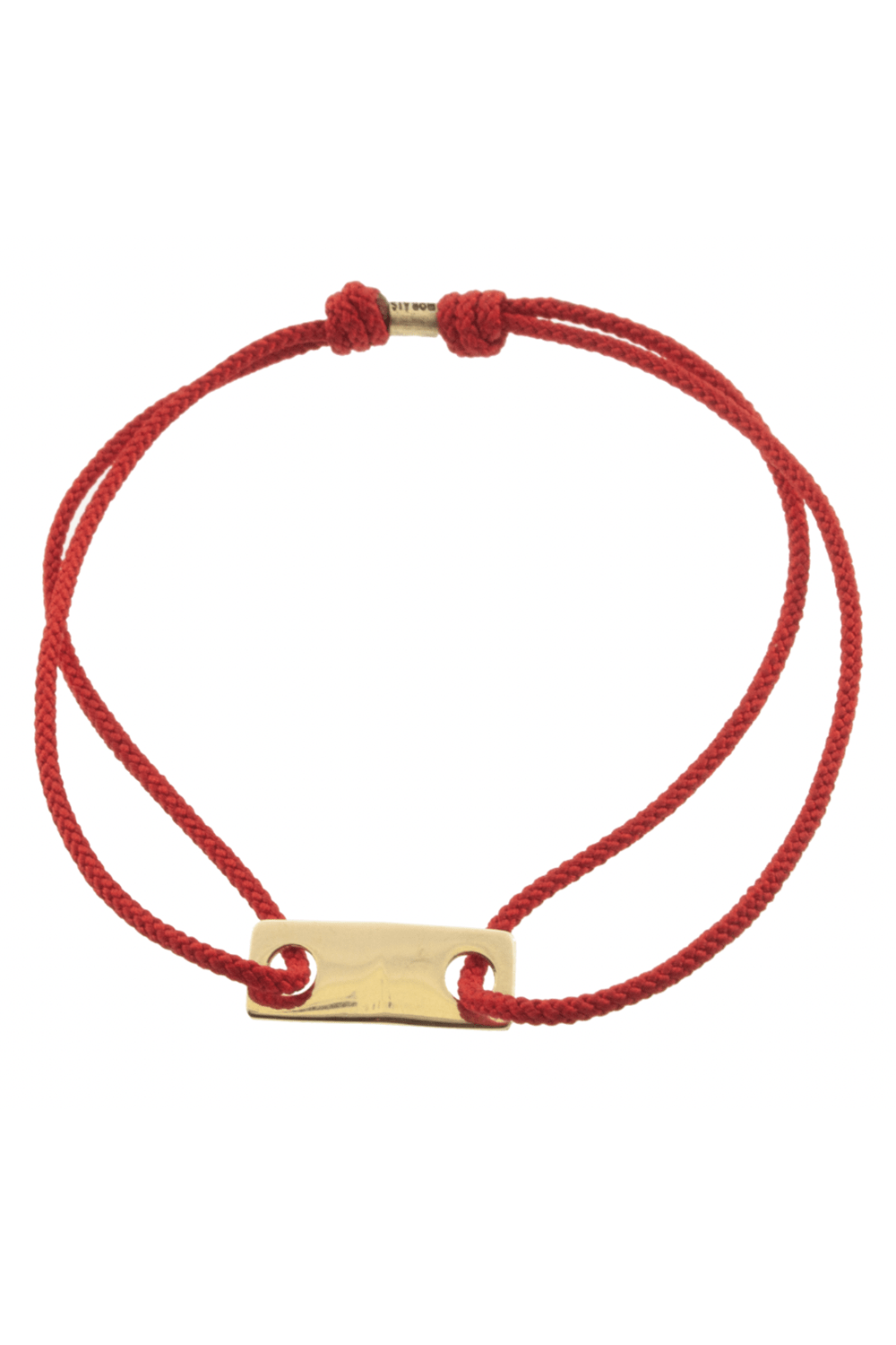 LUIS MORAIS-Small ID Plate Link Cord Bracelet-