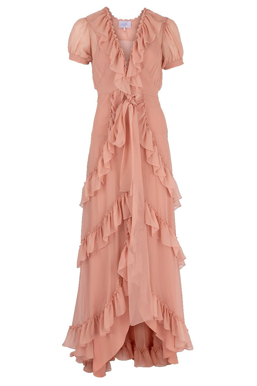 LUISA BECCARIA-Ruffle Tiered Long Dress-
