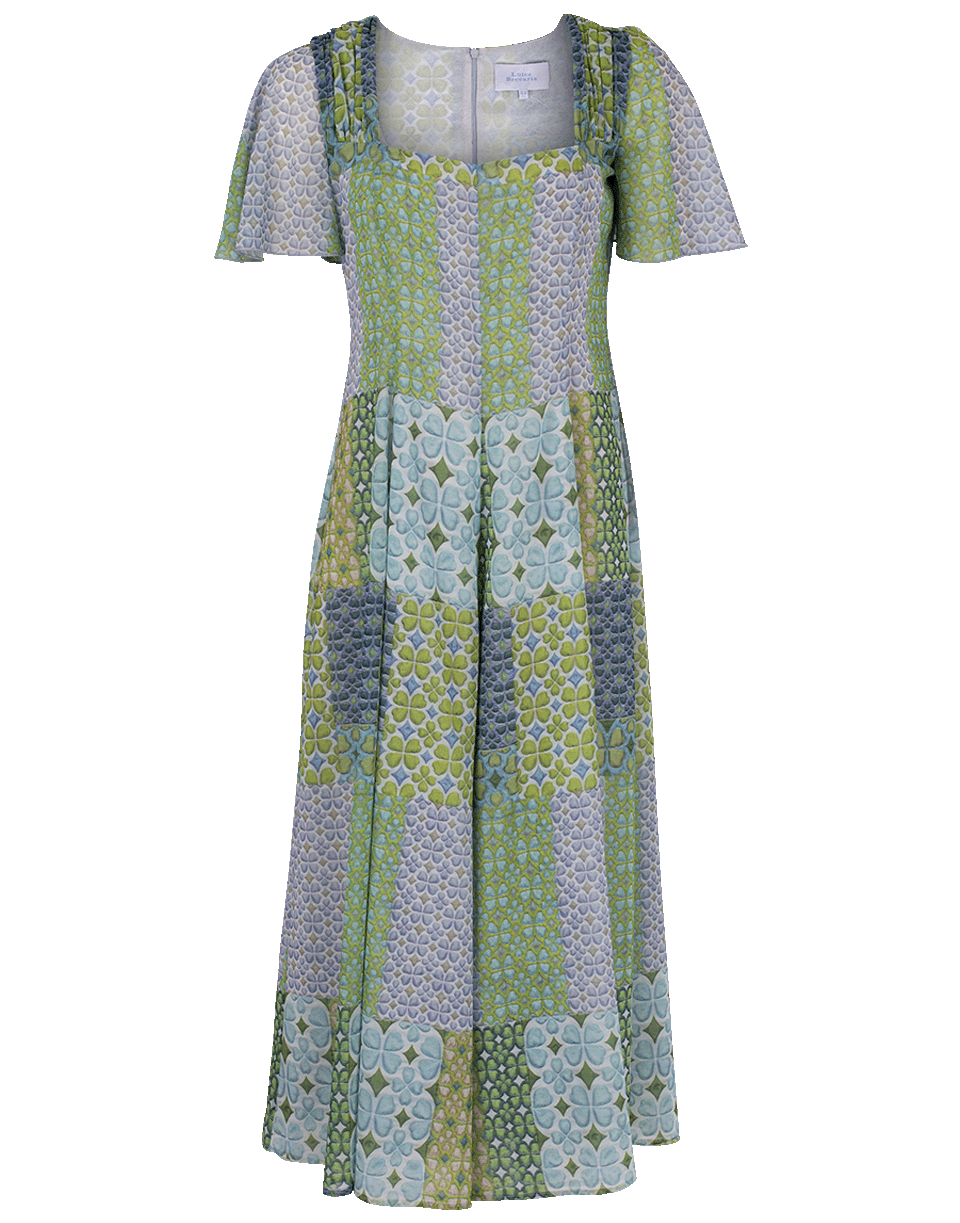 LUISA BECCARIA-Flutter Sleeve Patchwork Jumpsuit-