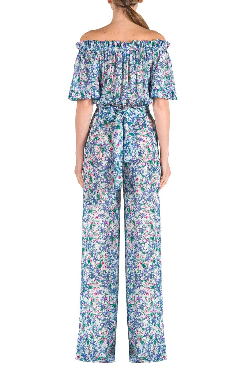 LUISA BECCARIA-Floral Georgette Jumpsuit-