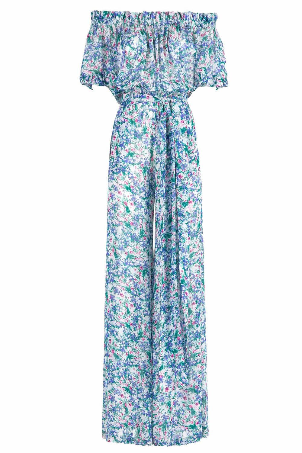LUISA BECCARIA-Floral Georgette Jumpsuit-