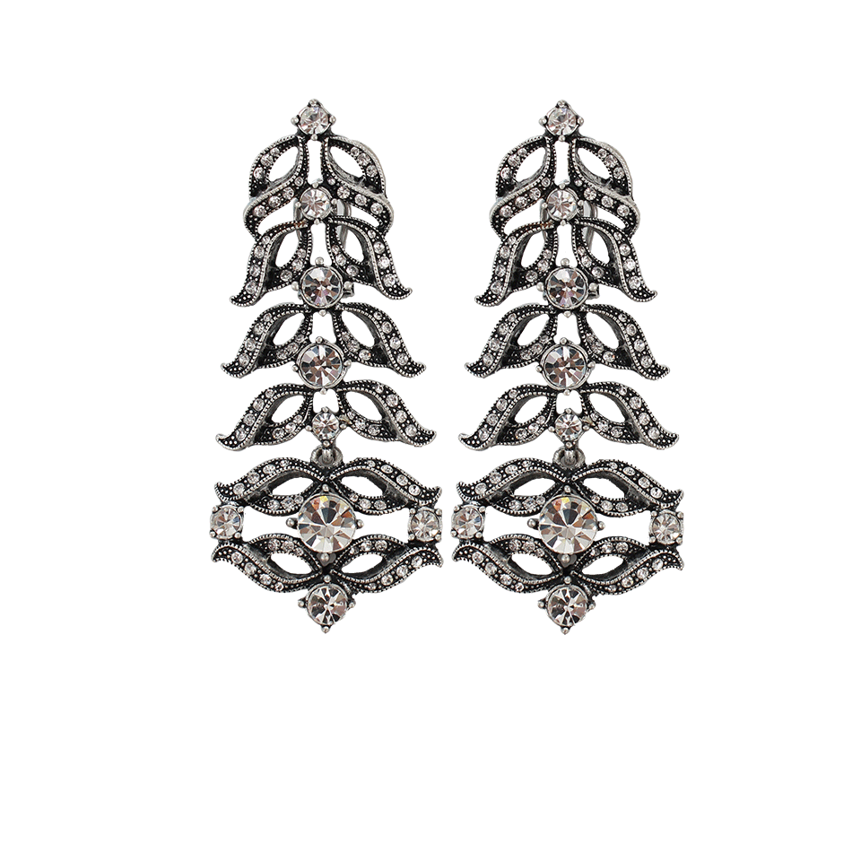 LULU FROST-Rococo Statement Earrings-CRYS/SLV