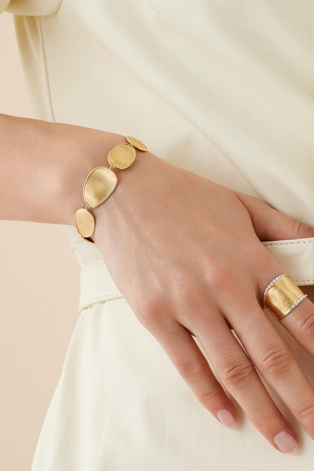 Lunaria Graduated Bracelet-YELLOW GOLD-7-JEWELRYFINE JEWELBRACELET O-MARCO BICEGO