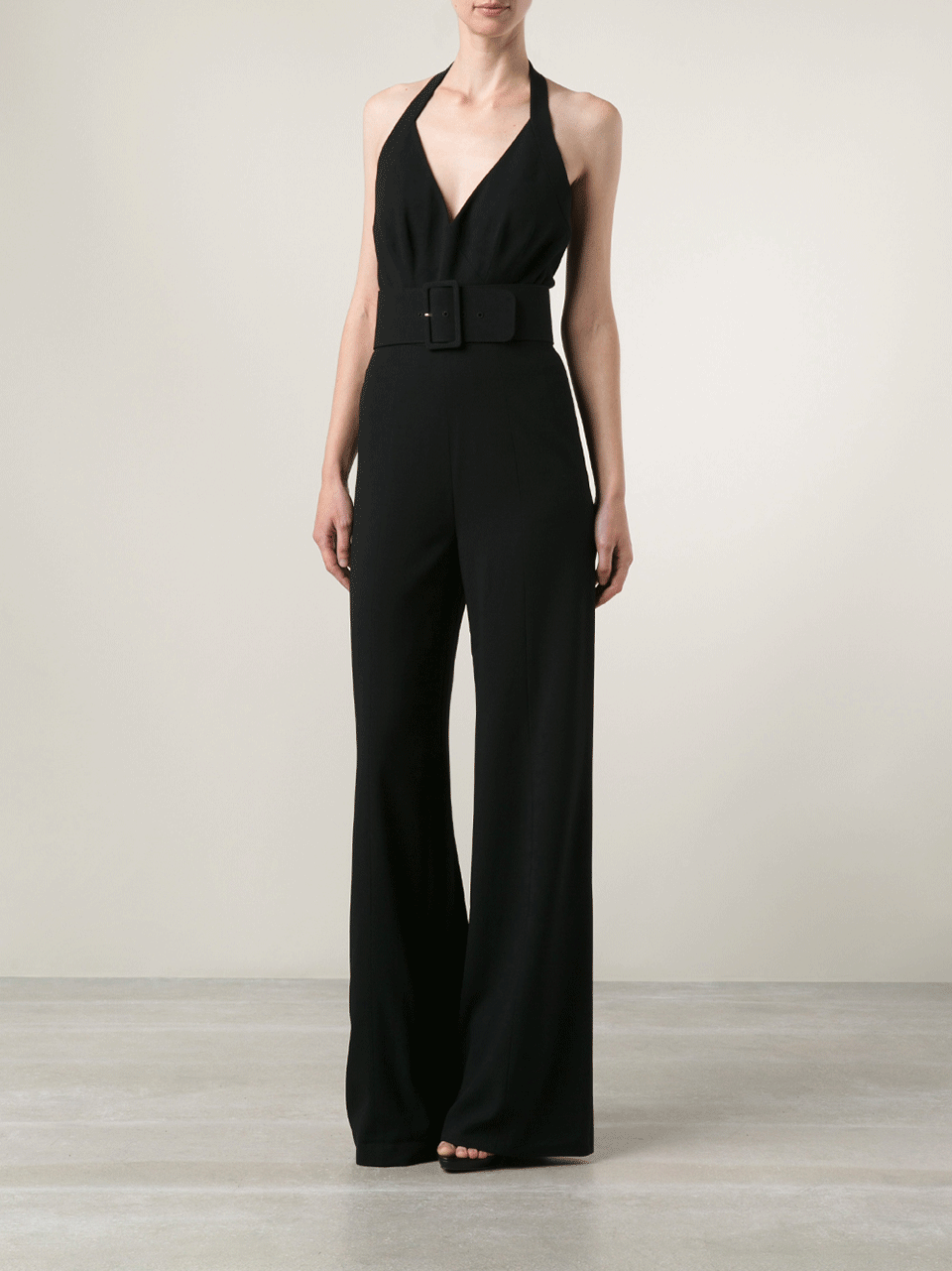 L'WREN SCOTT-Halter Jumpsuit With Belt-