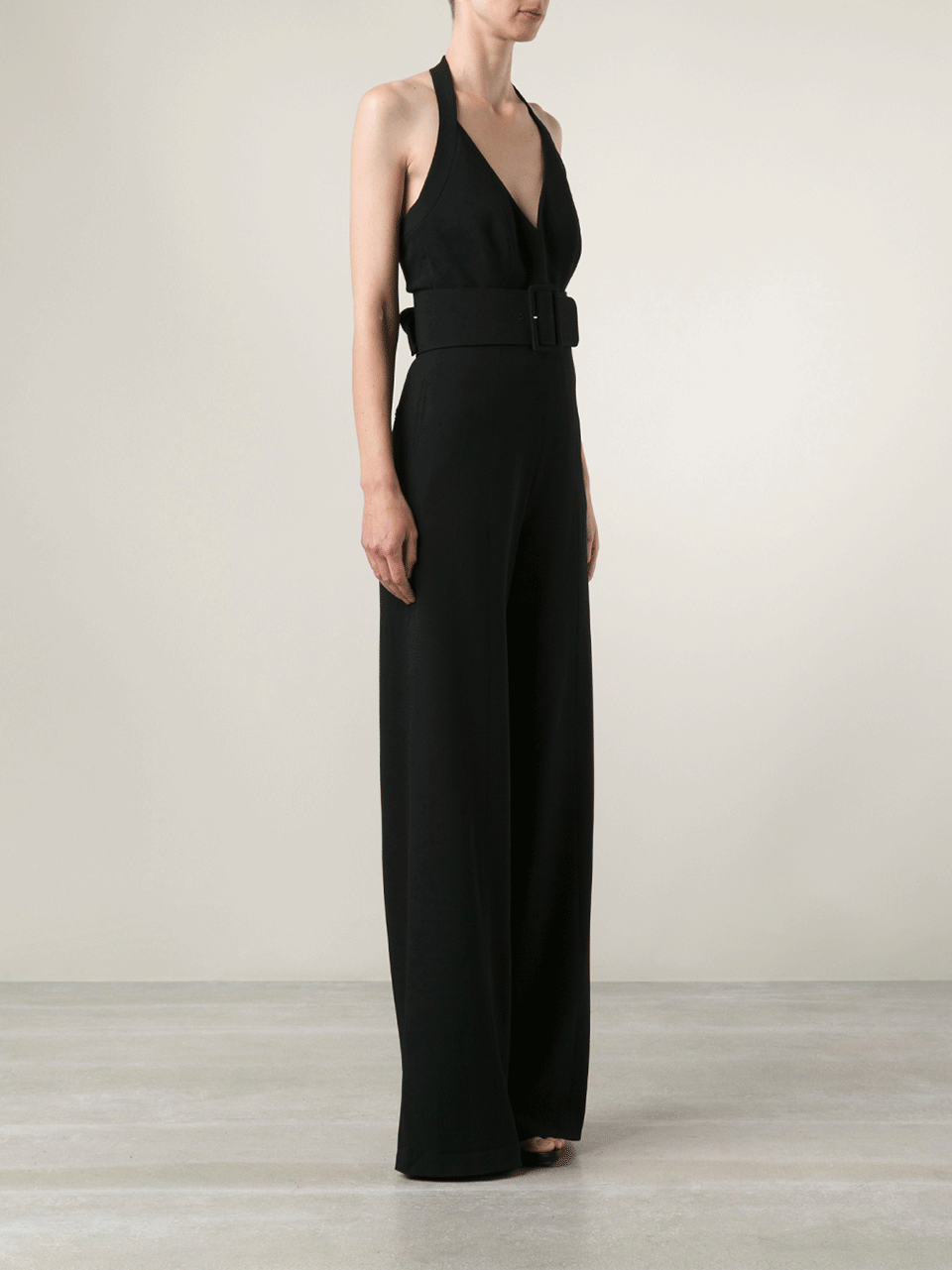 L'WREN SCOTT-Halter Jumpsuit With Belt-