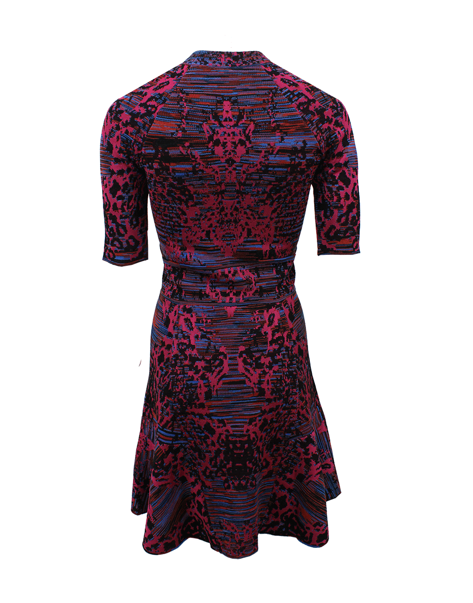 M MISSONI-Short Sleeve High Neck Knit Dress-