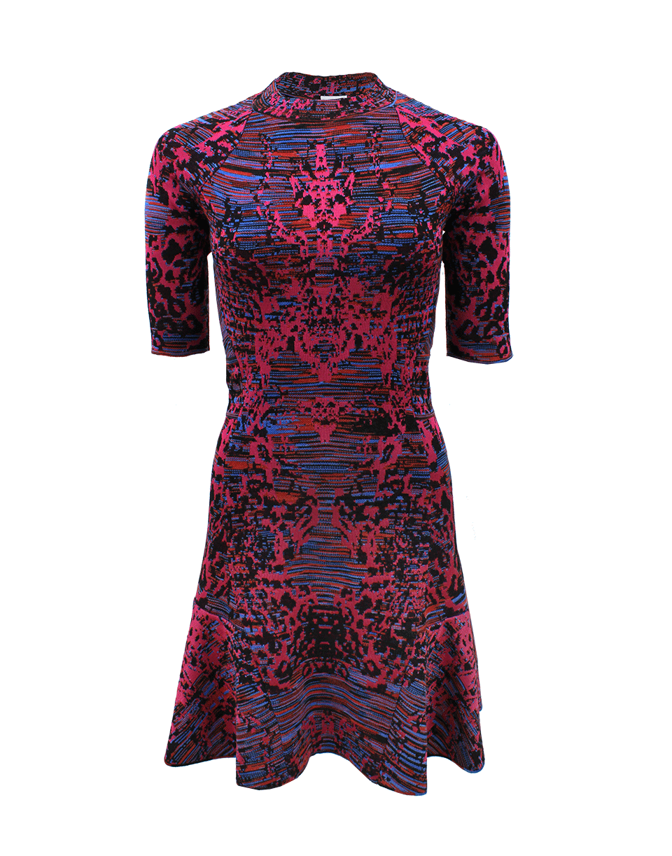 M MISSONI-Short Sleeve High Neck Knit Dress-