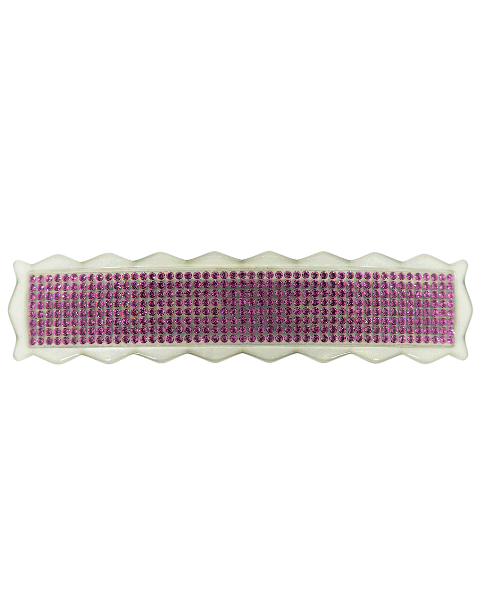M. C. DAVIDIAN-Medium 7 Row Crystal Barrette-GRY/PNK