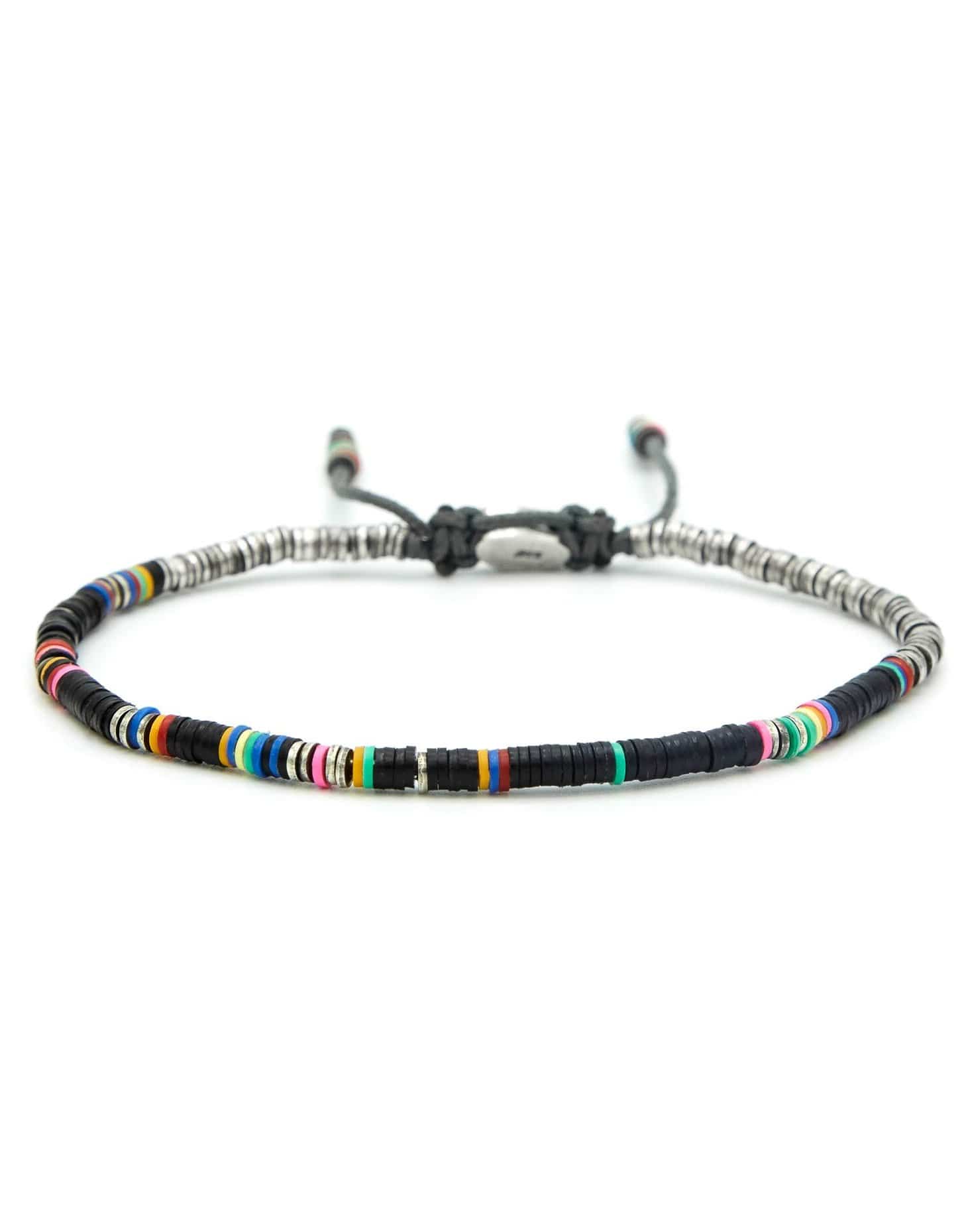 M. COHEN-Black Ghanian Bracelet-SILVER